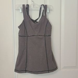 Lululemon striped tank with built-in support